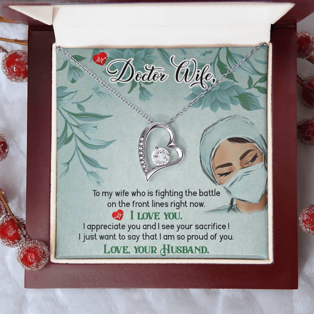 To My Doctor Wife – Forever Love Necklace, A Gift as Special as Her