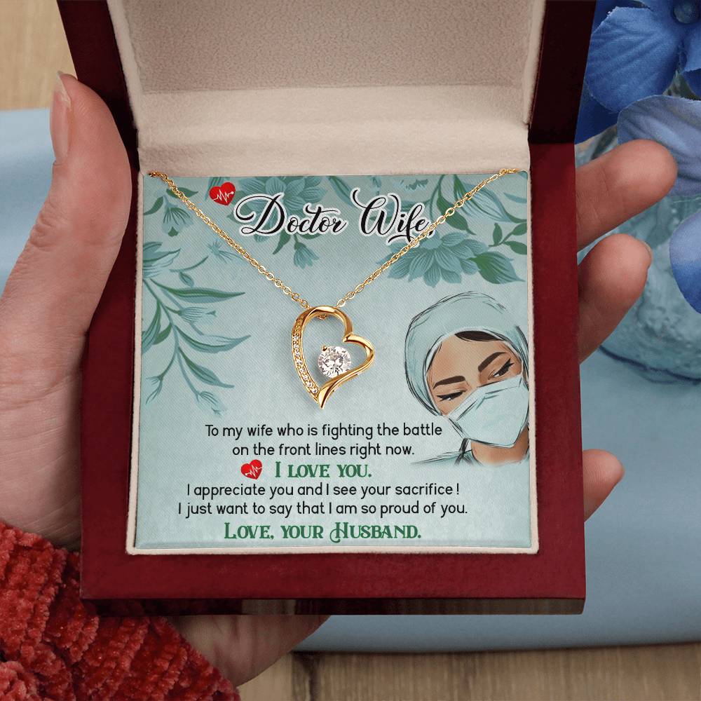 To My Doctor Wife – Forever Love Necklace, A Gift as Special as Her