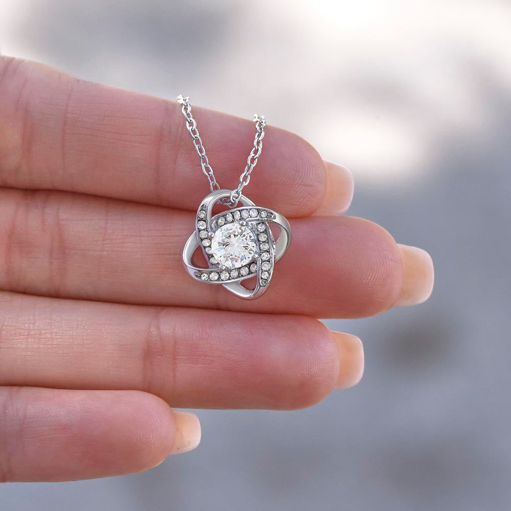 Elegant Love Knot Necklace for My Precious Daughter from MOM