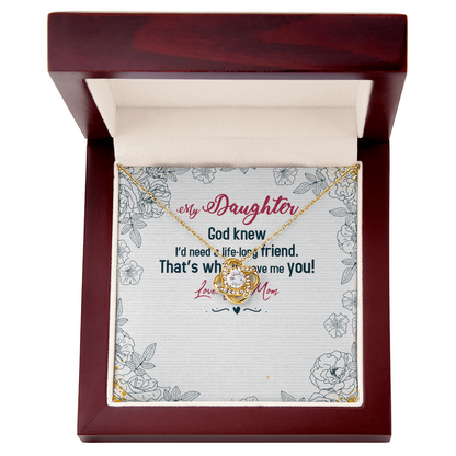 Elegant Love Knot Necklace for My Precious Daughter from MOM