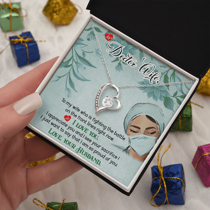 To My Doctor Wife – Forever Love Necklace, A Gift as Special as Her