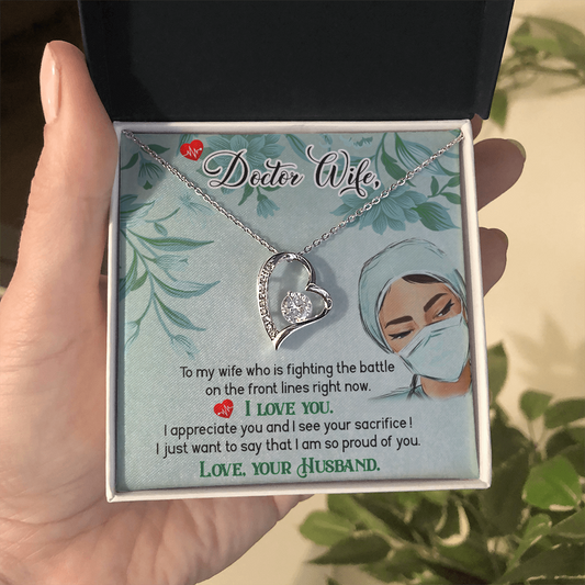 To My Doctor Wife – Forever Love Necklace, A Gift as Special as Her