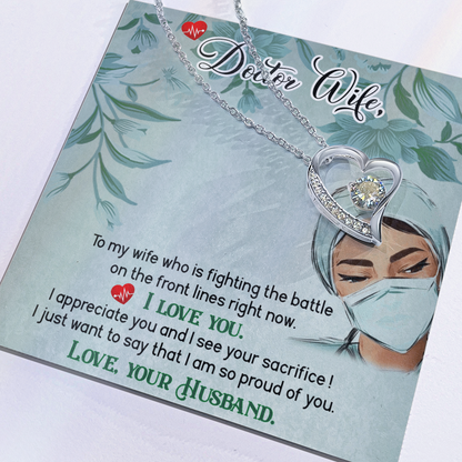 To My Doctor Wife – Forever Love Necklace, A Gift as Special as Her