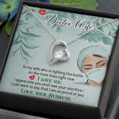 To My Doctor Wife – Forever Love Necklace, A Gift as Special as Her